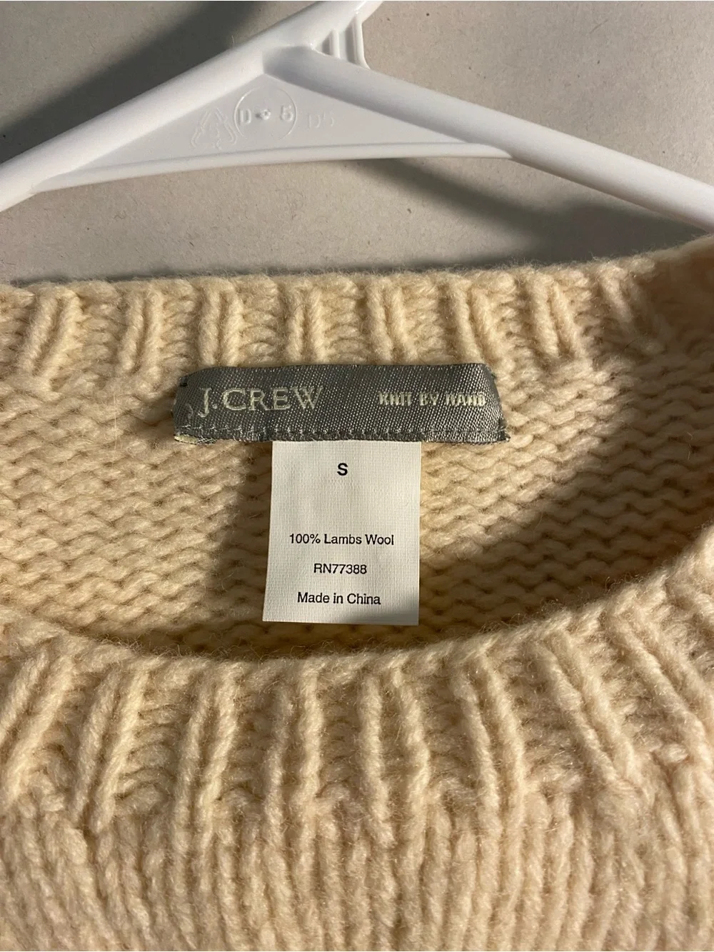 J Crew Knit by Hand Lambs Wool Nordic Knit Sweater